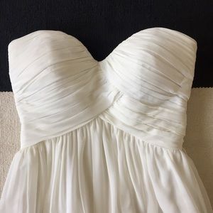 Bill Levkoff | Ivory empire waist gown - size 10